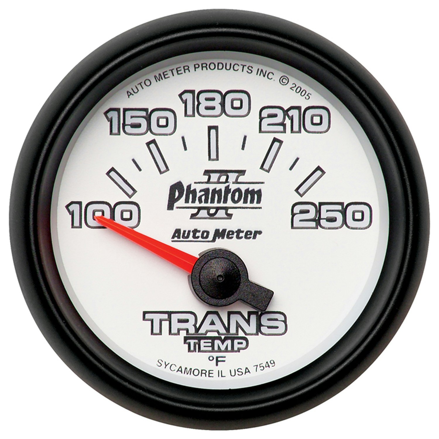 AutoMeter 7549 Phantom II Electric Gauge for Transmission Temperature 